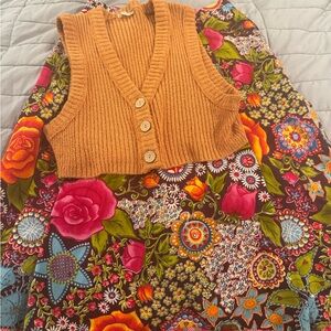 Oilily Red and Orange Embellished A-Line Midi Skirt bundle